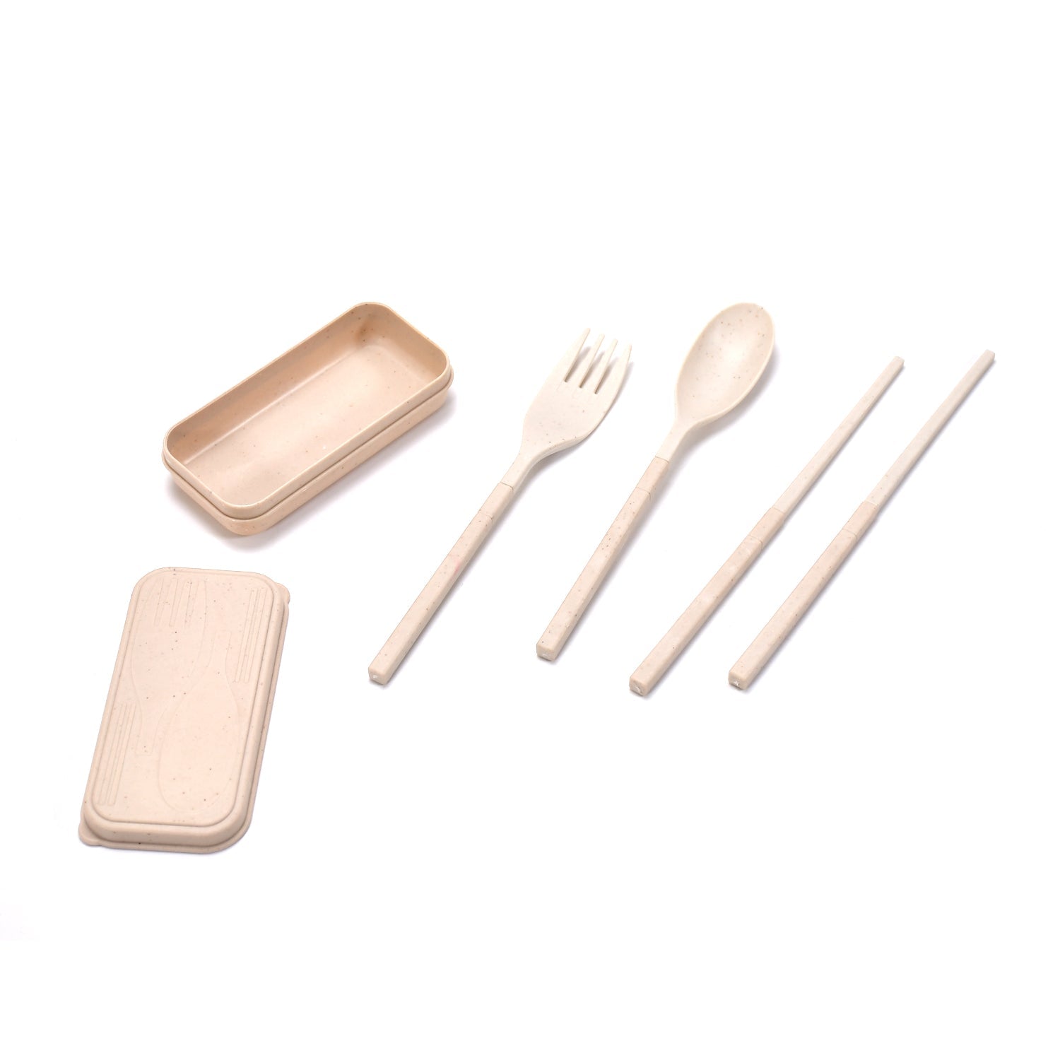 2243 Spoon Fork Chopsticks Set Dinnerware 3PCS/Set Lunch Tableware Detachable Cutlery Portable Travel Kitchen Accessories DeoDap 2243 Spoon Fork Chopsticks Set Dinnerware 3PCS/Set Lunch Tableware Detachable Cutlery Portable Travel Kitchen Accessories DeoDap